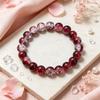 Popular 10mm Ice Transparent Gradient Cracked Beaded Bracelet - Soft Glass Wrap Design