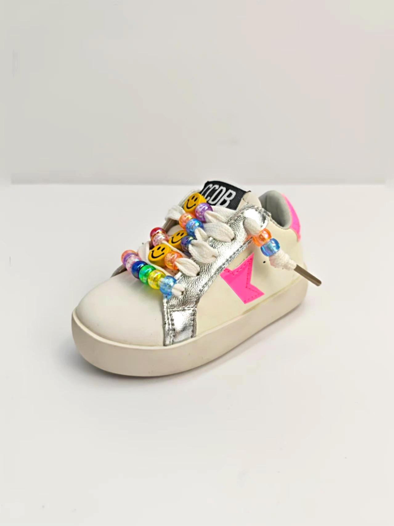 

Spring Children s Girls Genuine Leather Colorful Star Board Shoes Kids Toddler Princess Smiling Face Soft Soles Walking Shoes 37