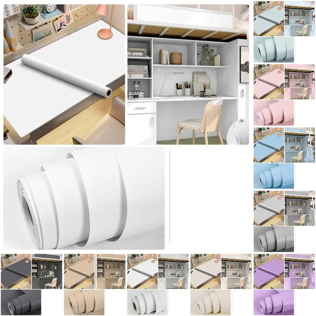 Matte Color Solid Design Dormitory Desktop Decoration Self Adhesive Wallpaper