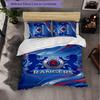 Biancheria da letto a tema Rangers FC Set 3 Pezzi Copripiumino Biancheria da letto Decorativa Per Stanza Adolescenti Decorazione Casa