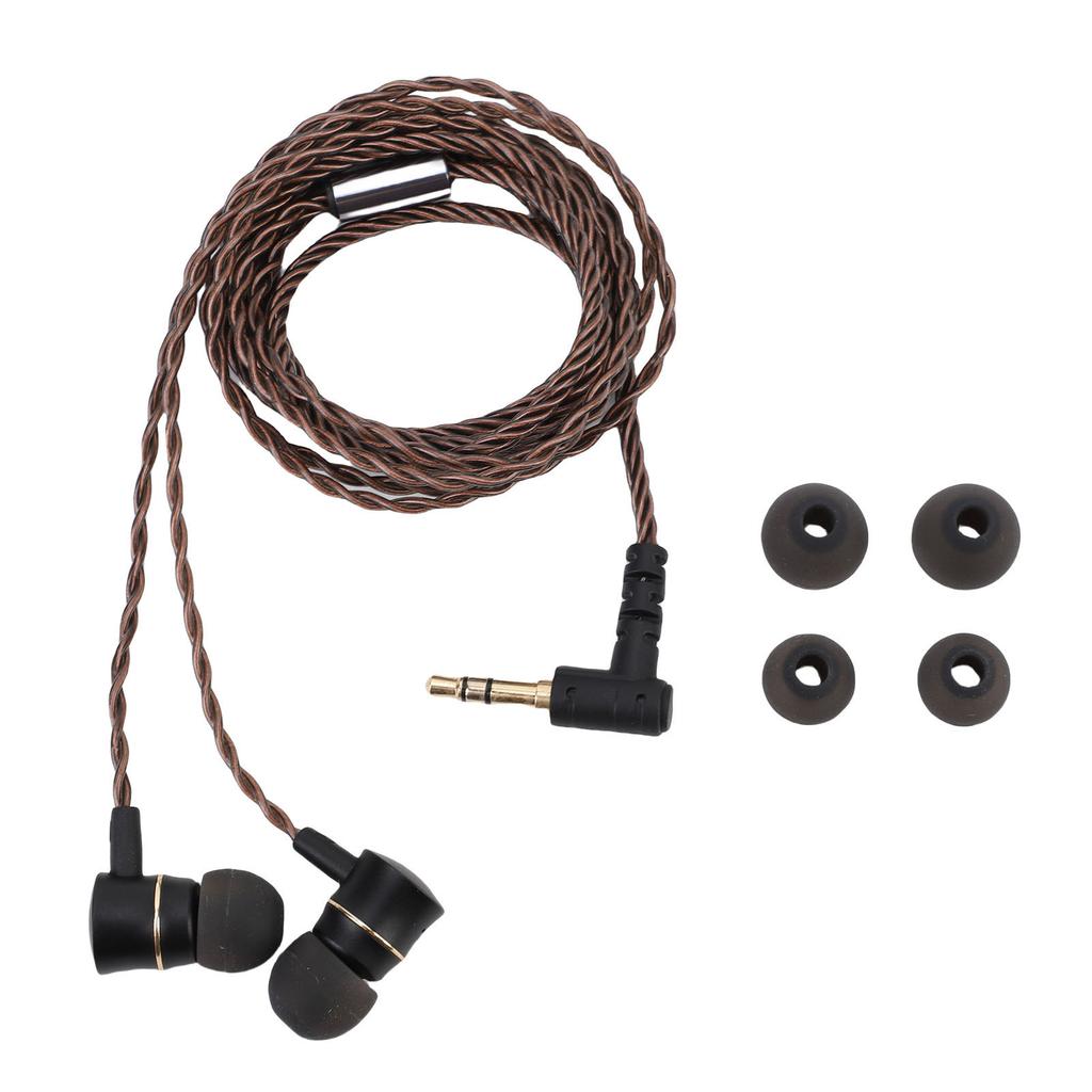 Wired IEM Earphone 3.5mm Gold Plated Plug OFC Wire HiFi Sound Quality Wired Earbuds for Phone Tablet Laptop PC Amplifier