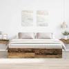 VidaXL Bed Frames Without Mattress Old Wood 200x200 Cm Engineered Wood, Bedroom Furniture, Bed Base,, Bed, Double Bed 3328869