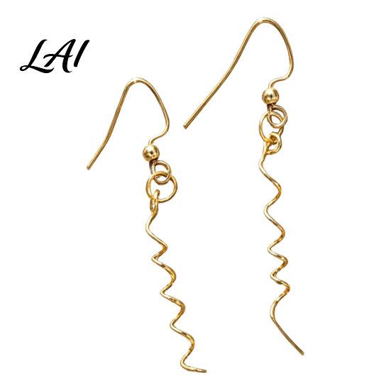 Dynamic Spiral Earrings 1 Pair Flower Holder Earrings DIY Lightweight Floral Dangling Long Jewelry Gifts for Mom Daughter High-quality Alloy