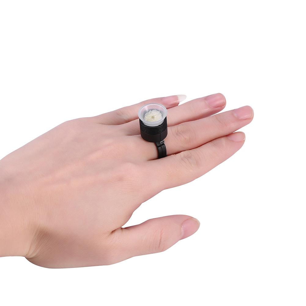 

100 шт. Кольцо для пигмента для тату, контейнер-чашка с губкой, набор для татуажа бровей, черный+белый чёрный