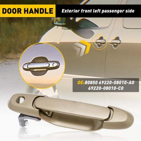 

Exterior Door Handle Panel Front Driver Beige Left Fit 1998-2003 Toyota Sienna