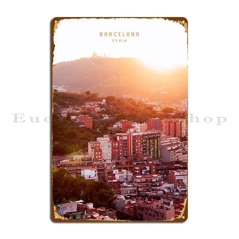 Barcelona Metal Signs Wall Mural Wall Decor Wall Plaque Designs Design Pub Tin Sign Poster 20x30cm(7.8x11.8inch)