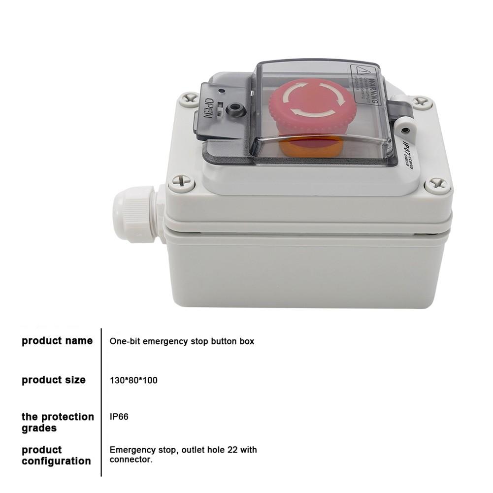Stop Button Box Switches Waterproof 130*80*100mm Button