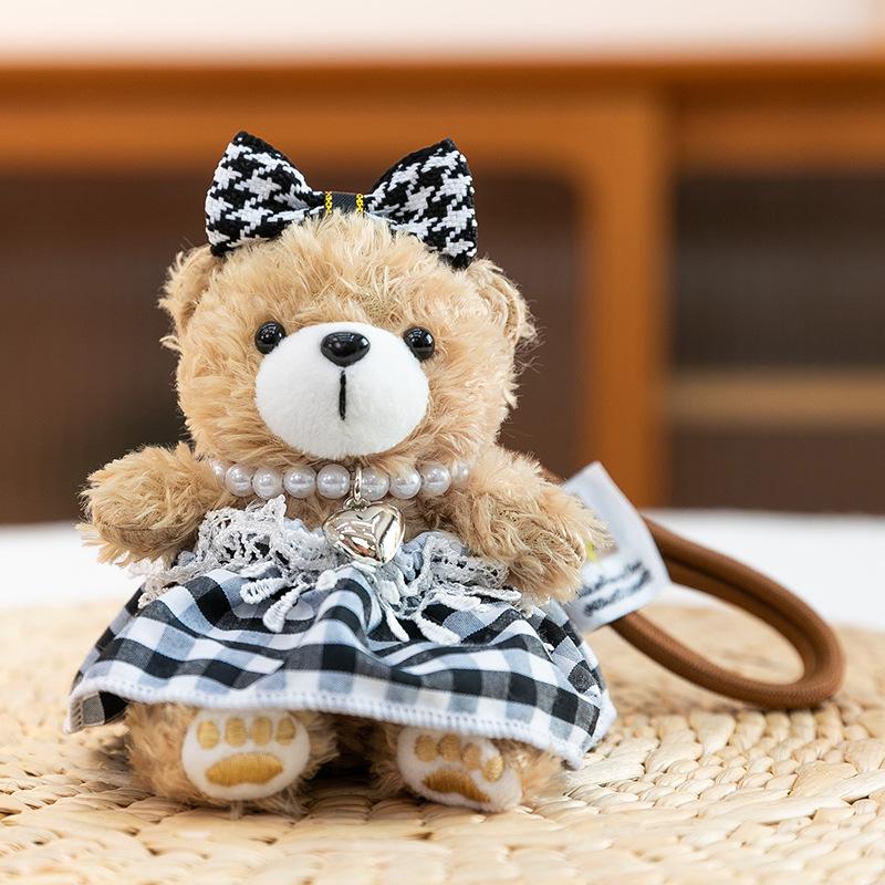 

Cute Wool Sweater Bear Keychain Ornament - Cartoon Bag Charm Doll Plush Toy 12cm(0.04kg)