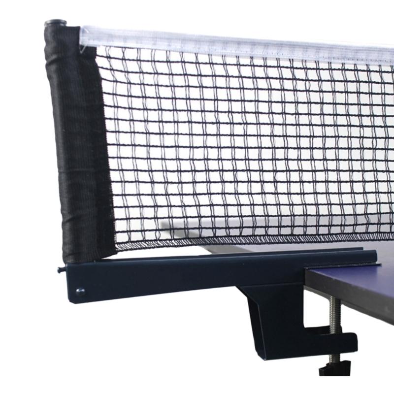 Table Tennis Net and Post Set Adjustable Training Practice Mesh Grip Holder Clip Folding PingPong Mesh Net Clip