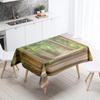 Natural Trees Tablecloth World Scenery  Anti-Stain Waterproof Rectangular Kitchen Table Home Decoration