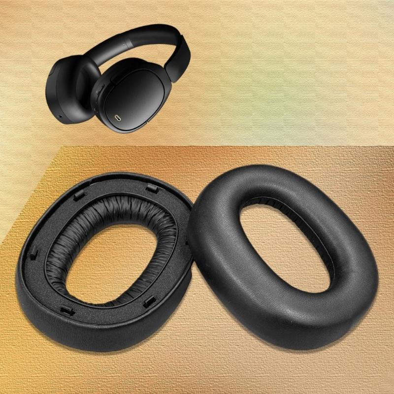 Soft Protein Leather Replacement Ear Pads Noise Isolating Design Breathable Foam Cushions Quick Installation Multi Devic