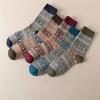 Men's Retro Ethnic Style Mid-Calf Warm Socks - Japanese Trend for Fall/Winter