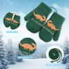 Umeloeo Knit Thick Dinosaur Mittens with Perfect for Fall and Cold Snow Elementary Elementary Boys and Ages Ages Kids' Gloves, Baby, Cute, Stylish,