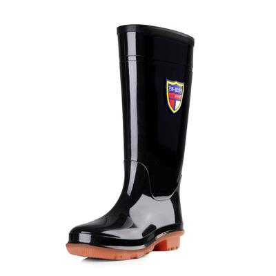 Industriebau Arbeiten Schwarz Öl Säure Alkali Beständig Stahlkappe PVC Gummi Schutz Regenstiefel Sicherheitsgummistiefel