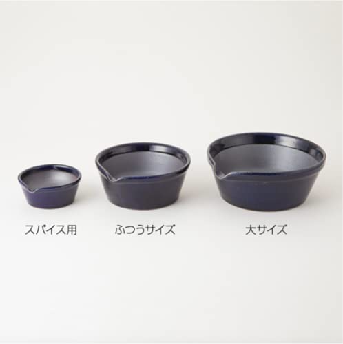 Kamoshika Douguten Large Mortar and Pestle, Made in Japan, Banko Ware Ceramic, Flat Bottom (Large Mortar and Pestle (Black))
