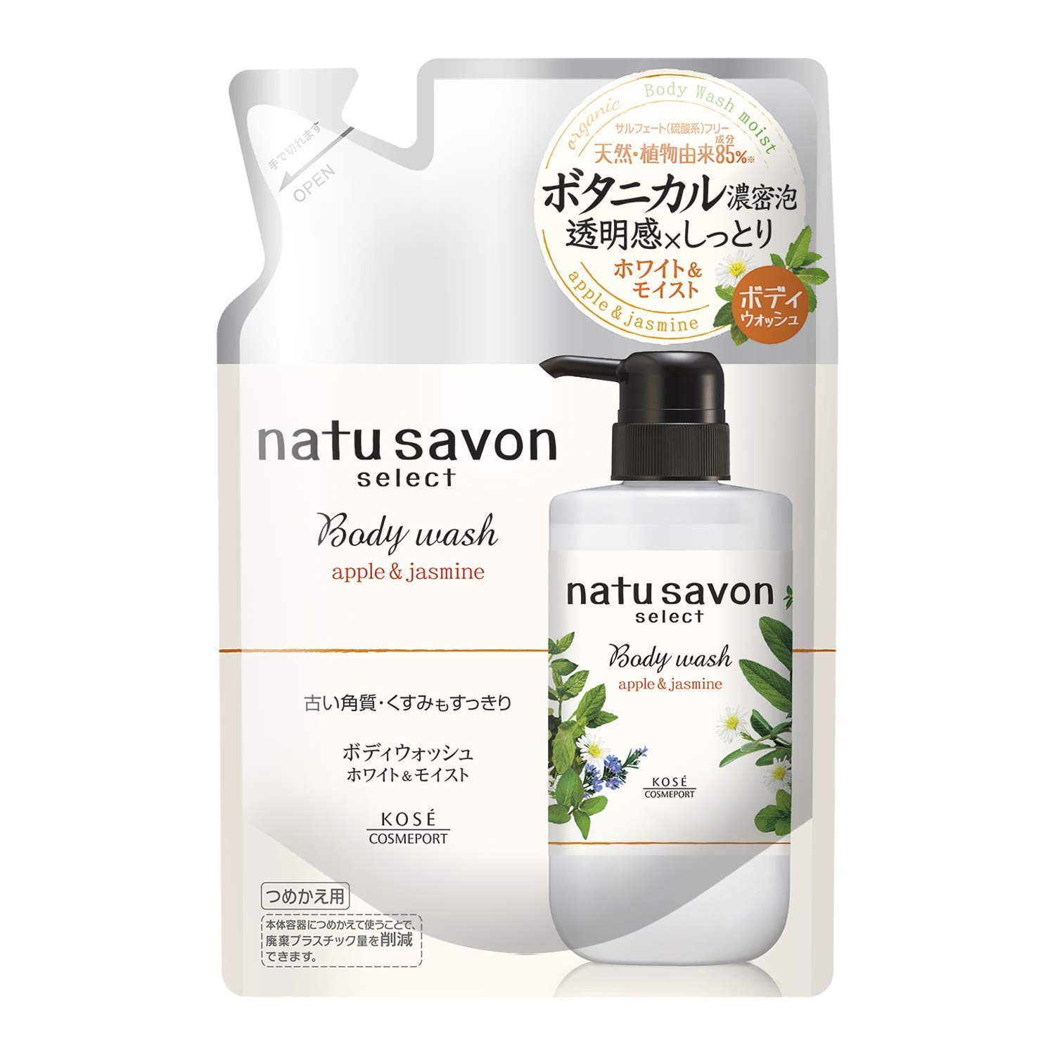 

KOSE Softimo Natusabon Select White Body Wash Moist Refill x 5