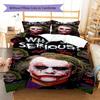 Joker Clown Pattern Bedding Quilt Set Quilt Cover Pillowcase Home Decoration Gift (1 * Duvet Cover + 2 * Pillowcase, Without Core)