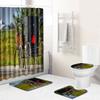 Creative Bathroom Non-Slip Floor Mat, Shower Curtain Combination Carpet, European And American Style Explosion Woman