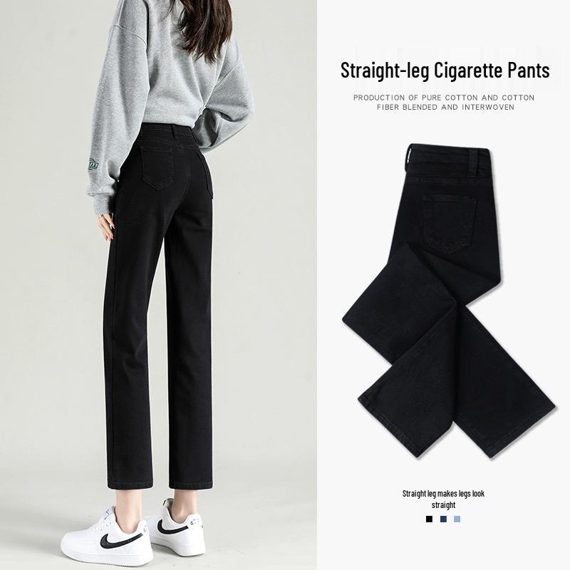 Women s High Waist Black Cropped Cigarette Pants - Slim Fit Summer 2026 Collection 27