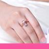 BELLA BOX Cat Design Created Pink Quartz Jewelry Rings For Women Wedding Party Fine Jewelry Ring