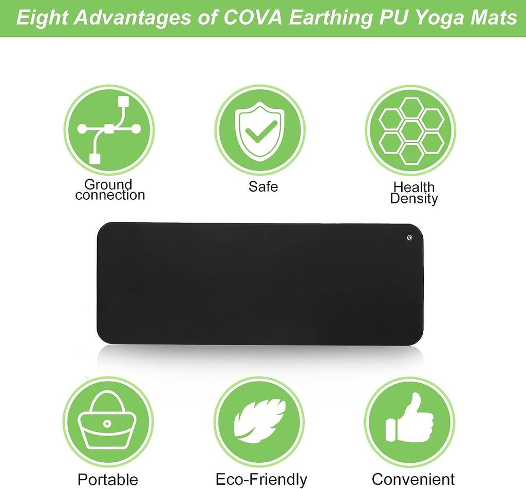 23.6" X 35.4" Grounding Mat Kit with 15ft Grounding Cord,Grounding Pad for Health Grounding Bed Mat for Foot Mat,Computer Mat, Sleep Mat, Pet Mat