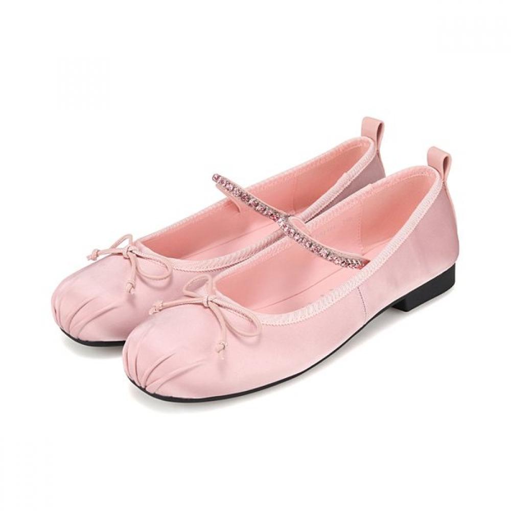 Barbara Fabric Mold Jewel Mary Jane Flat 1.5cm Bbj101pk 225mm