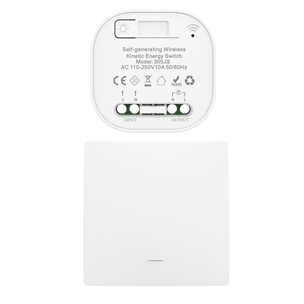 Battery-free, Waterproof, Self-powered Smart Switch; Wireless and Adhesive, Remote Control for Easy Household Use.
