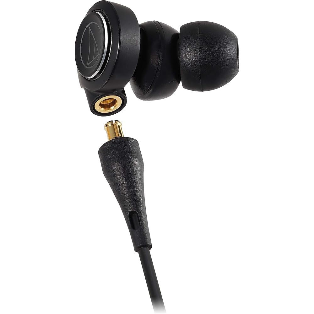 Audio-Technica ATH-CKS1100X In-Ear Headphones, Wired, Deep Bass, High-Resolution Audio Compatible, Solid Bass, Black
