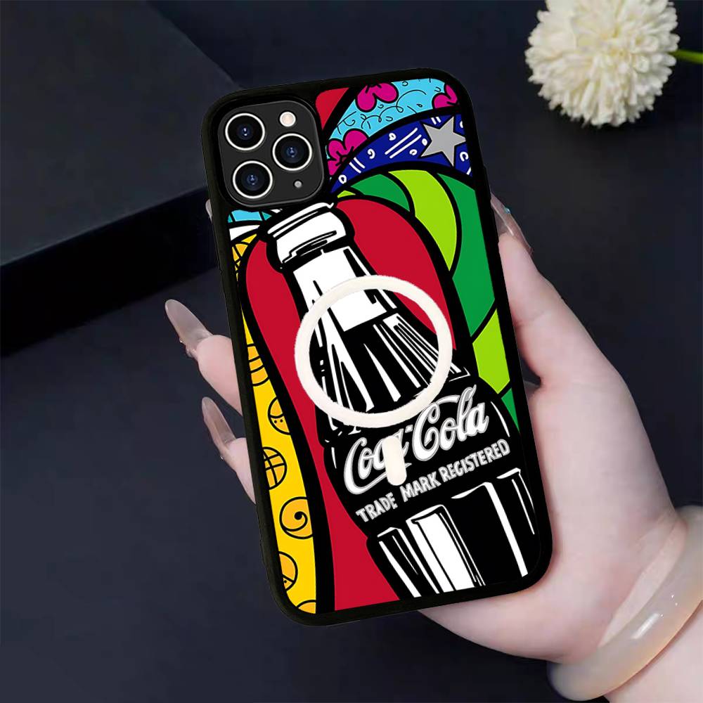 

Hot C-Coca Drinks C-Cola For Magsafe Magnetic Phone Case Wireless PC+TPU For IPhone 11 12 13 14 15 16 17 Pro Max Plus iPhone 15 pro