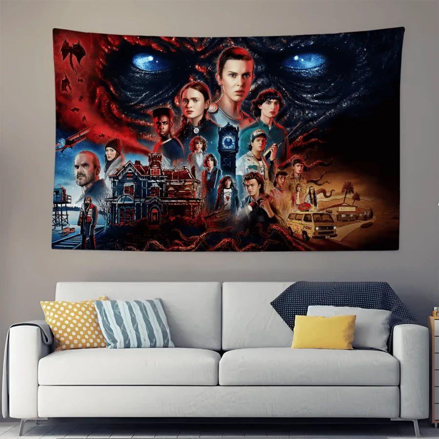 Tapestry cool background from the series Stranger Things 75x100 чёрный