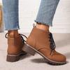Fashion Autumn Winter Women Boots Ankle Boot for Women Unisex Classic Lace-Up Round Toe Female Outdoor Shoes Plus Size Zapatos De Mujer