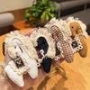 Keychain Bag Pendant Cotton Linen Horse Charm Vintage School Backpack Key Ring Portable Bag Accessories