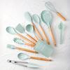 14pcs silicone utensil set with plastic holder