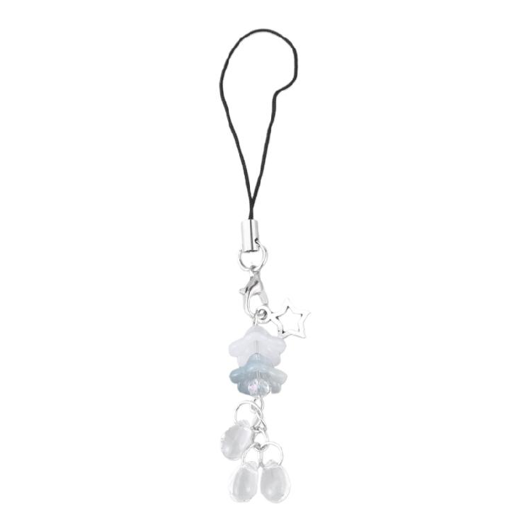 Goth Y2K Phone Charm Pendant Summer Jellyfish Keychain for Keys Bag Accessories
