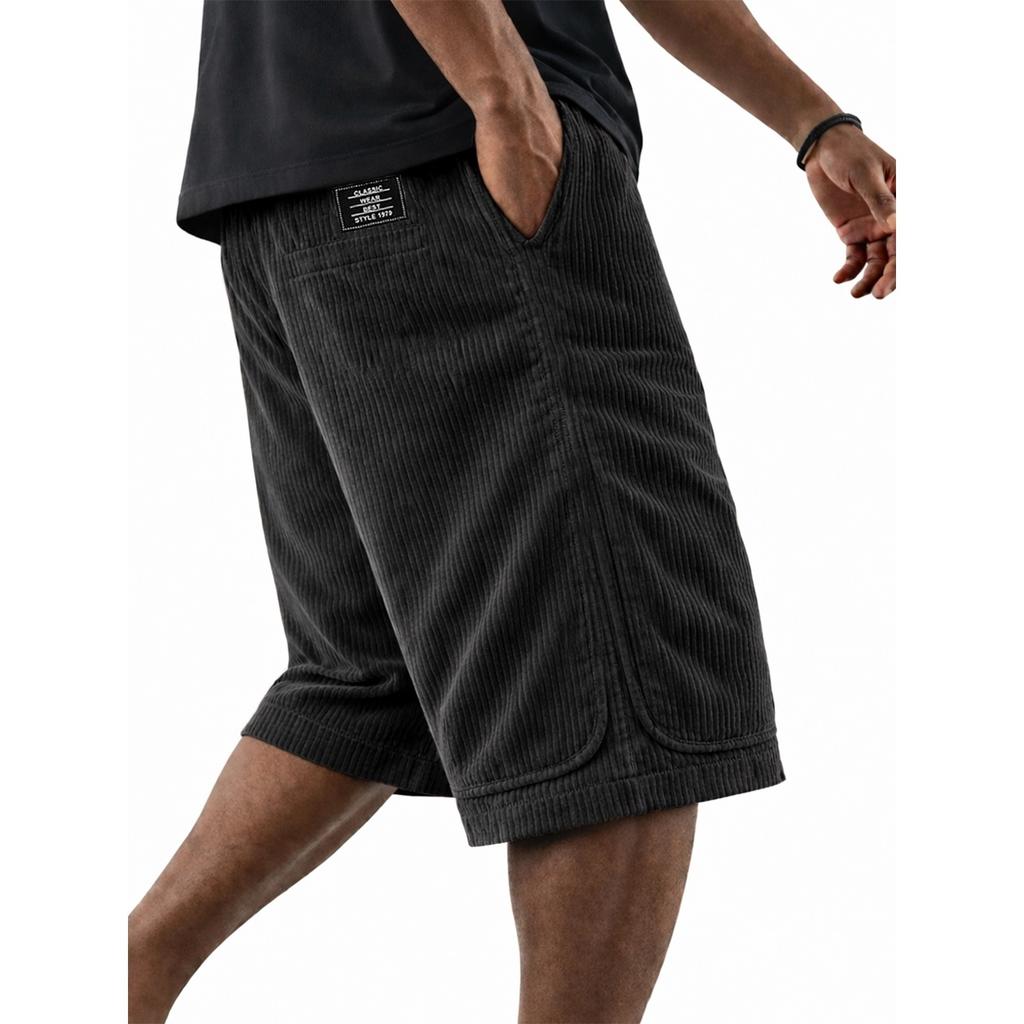Men's -color Casual Corduroy Loose Five-inch Length Shorts - Men's Breathable And Comfortable Sports Shorts