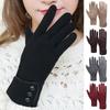 Fleece Lined Winter Warm Gloves Cold Proof Full Finger Gloves Thermal Gloves  Autumn Winter
