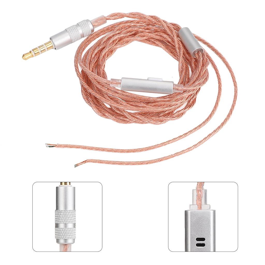 3,5 mm Kopfhörer-Audiokabel Rauschunterdrückung 1,2 Meter DIY Ersatz-Kopfhörerkabel mit Mikrofon für Mobiltelefone Tablets