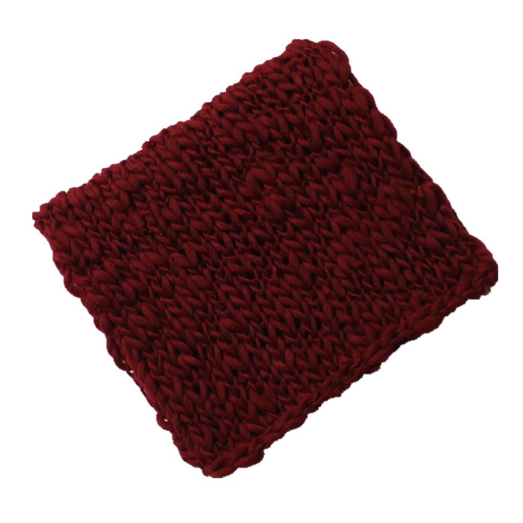 Colorful Chunky Knit Fur Strips Blanket - Newborn Photography Prop