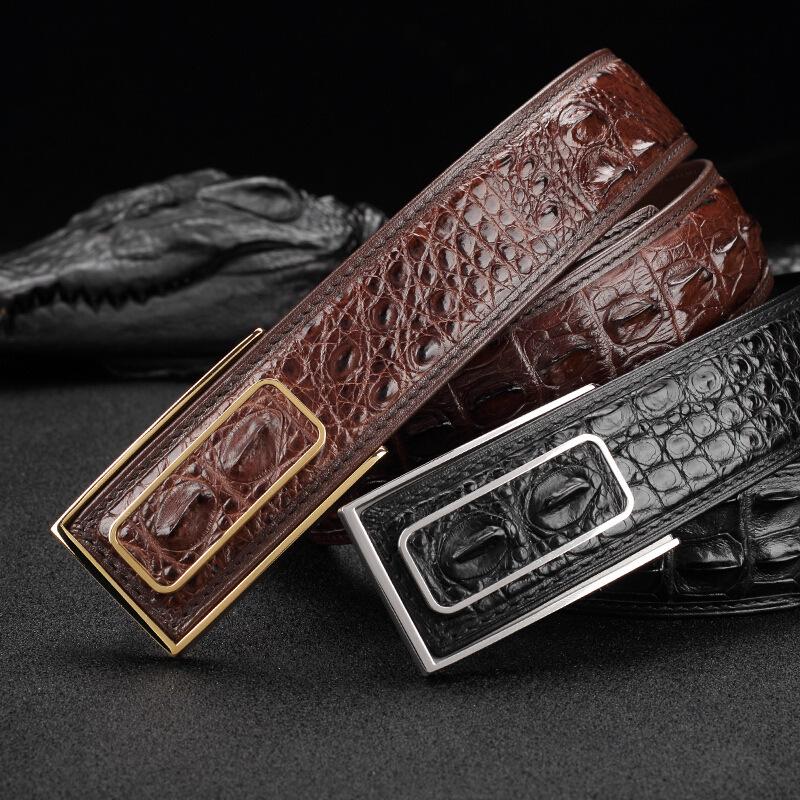 

Men s Stylish Thai Crocodile Leather Belt for Casual Wear 100 cm