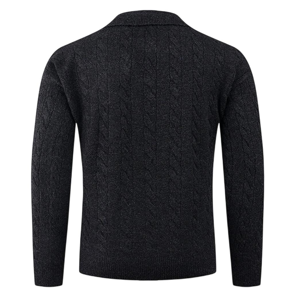 Men's  Fashion  Knitting  Pullover  Flip Collar  Long Cleeves  Sweater