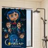 Anime Movie Coraline Shower Curtain - Water-Repellent And Leak-Resistant, Mold And Mildew Resistant For
