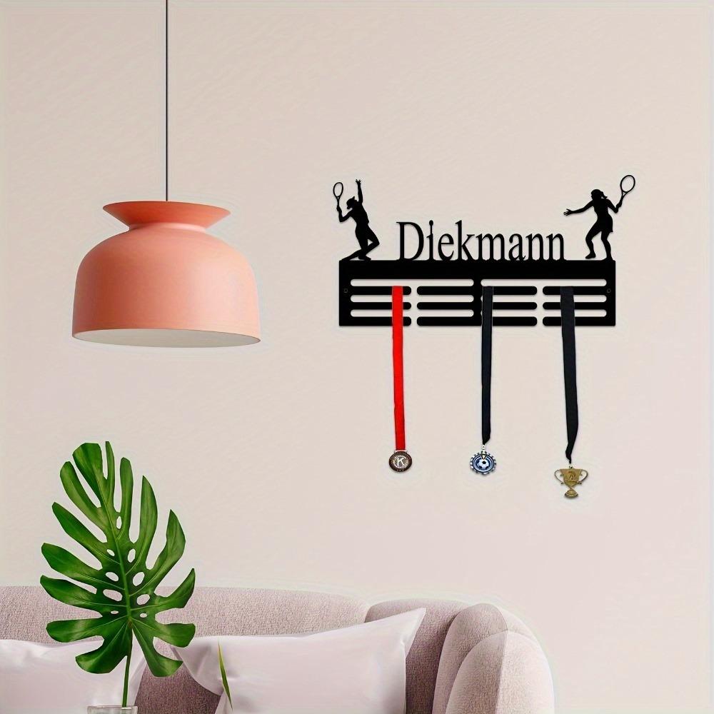 Tennis Metallwandkunst Dekoration mit Haken Geschenk für Spieler