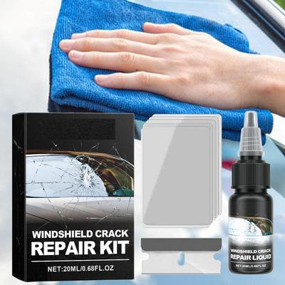 Kit de reparación de grietas de parabrisas de 20 ml, líquido reparador de parabrisas, solución de larga duración para grietas de vidrios de automóviles y