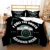 Vintage Camera Duvet Cover Fashion Comforter Bedding Set Soft Quilt Cover and Pillowcases for Teens Boy Single/Double/Queen/King