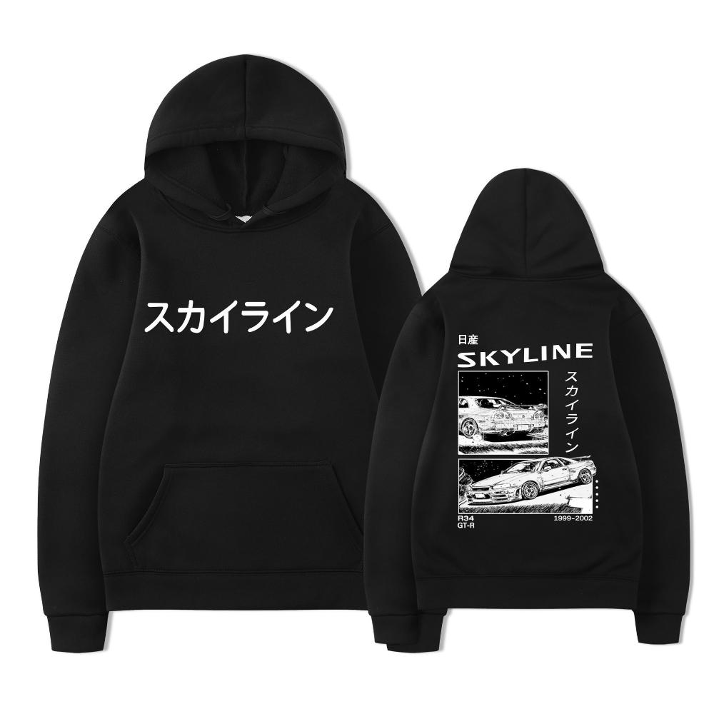Anime Drift AE86 Initial D Sweatshirt with Double-sided Street Fashion Casual Hoodie