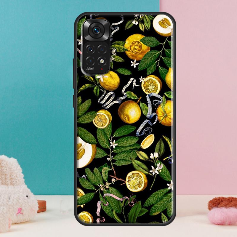 Tropical Summer Fruit Lemon Case For Xiaomi Redmi Note 14 13 Pro 12 11 9 10 9S 10S 11S 12S Redmi 14C 13C 10C 12C Cover