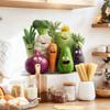 Smiling Vegetables Self Adhesive Wall Sticker for Kitchen Cabinet Fridge Dining Room Door Home Decor
