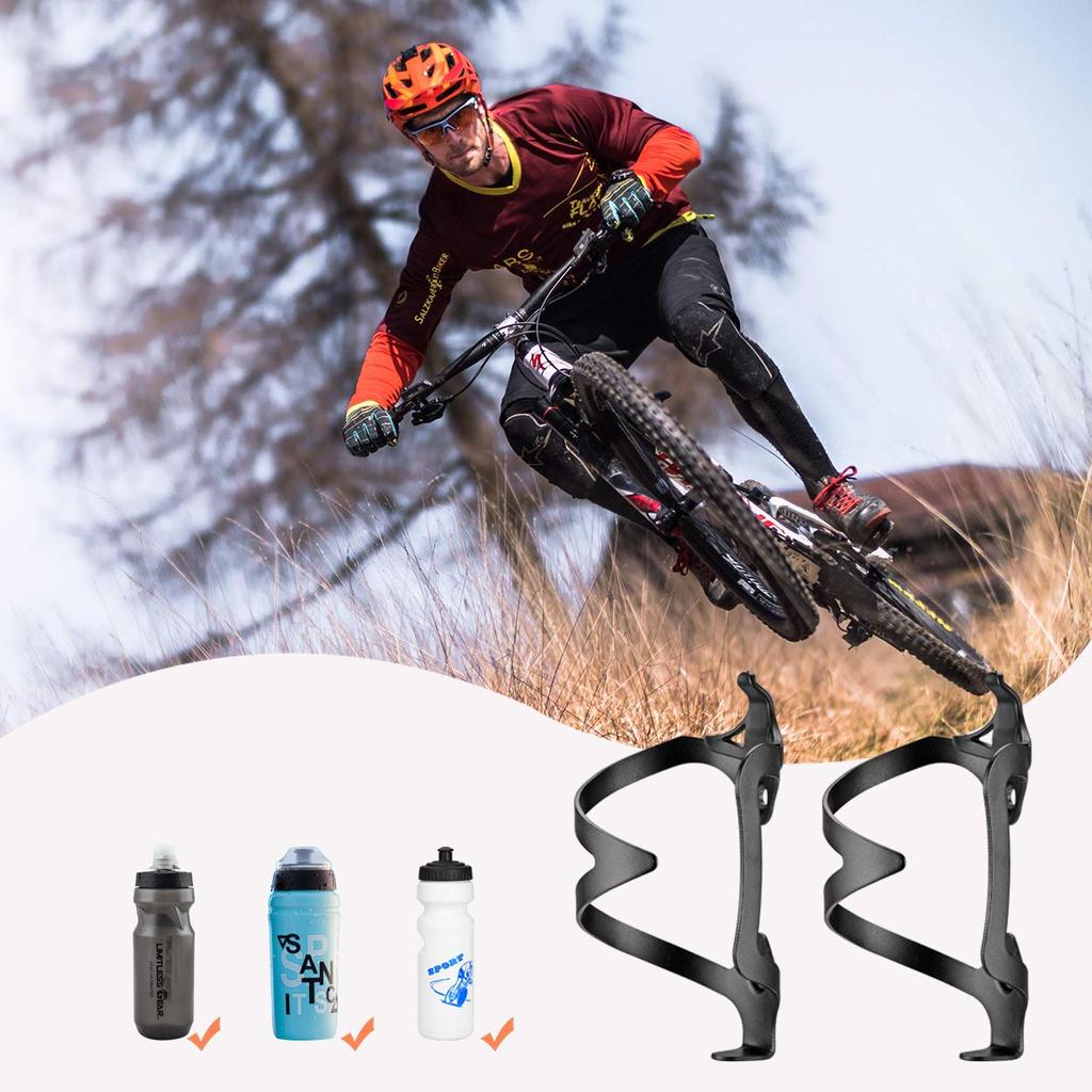 ROCKBROS Bottle Cage for Bicycles and Road Aluminum Alloy Bottle Includes Assembly Available In Five Colors of 2 Bikes, Holder, Ultra-Lightweight,