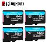 Kingston 200Mb/s micro sd 256GB SDCG4 Micro SD Karta 64GB 128GB 512GB TF Karta Paměťová Karta SDXC Canvas Go Plus Flash SD karta pro Drony/Sportovní Kamery