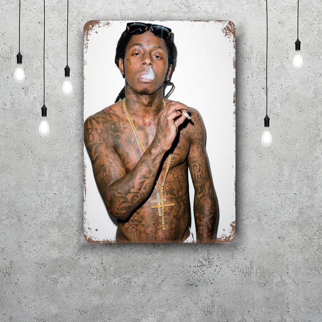 Lil Wayne Vintage Metal Tin Signs Posters Decor Retro Metal Plaque Wall Art Decor for Garage Bar